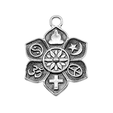 Coexist Harmony Lotus Pendant